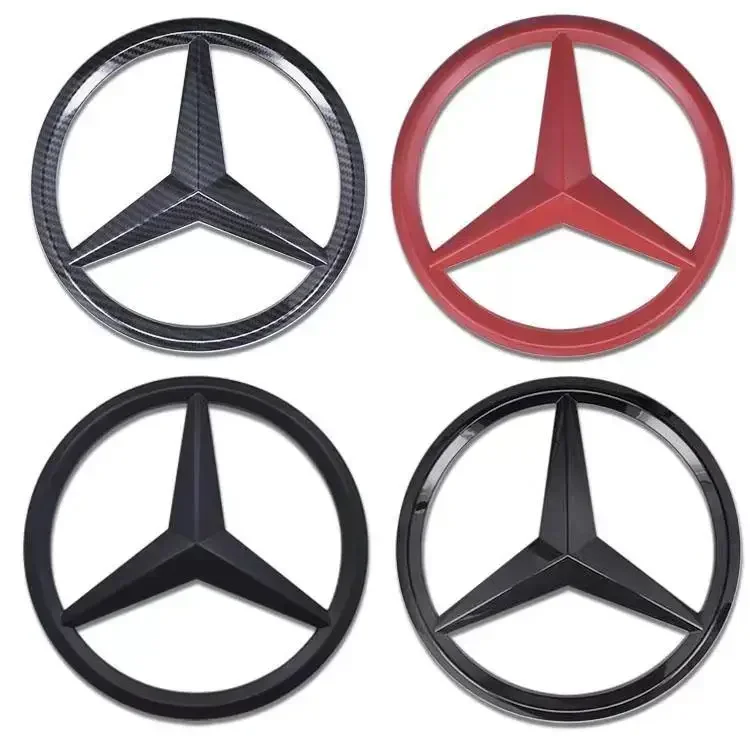 1Pcs ABS Car Front Grille Badge Decal Cover Emblem for Mercedes Benz W204 W205 W210 W211 W212 W213 C E Class GLA GLK ML GLC GLE