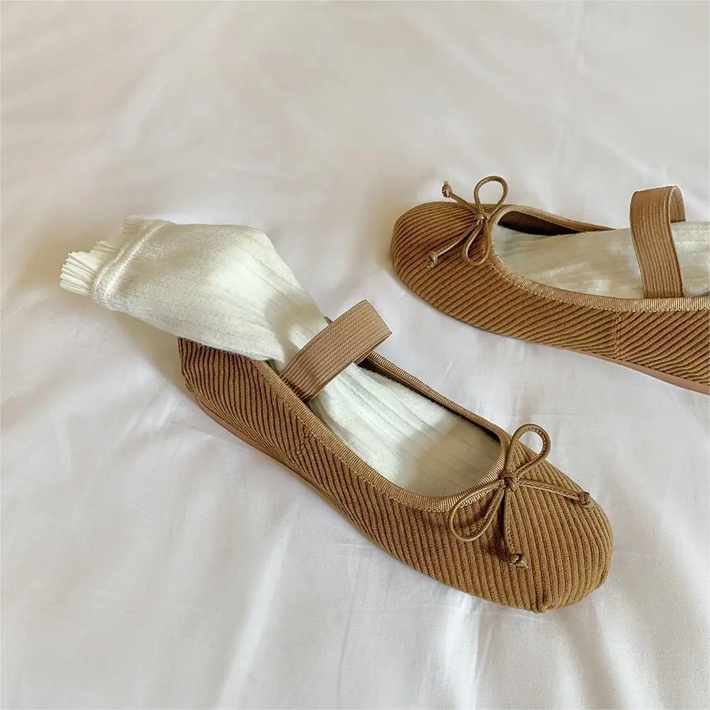 

Эластичные балетки с бантом для женщин, повседневная обувь, удобные, на шнуровке, с возможностью индивидуального заказа