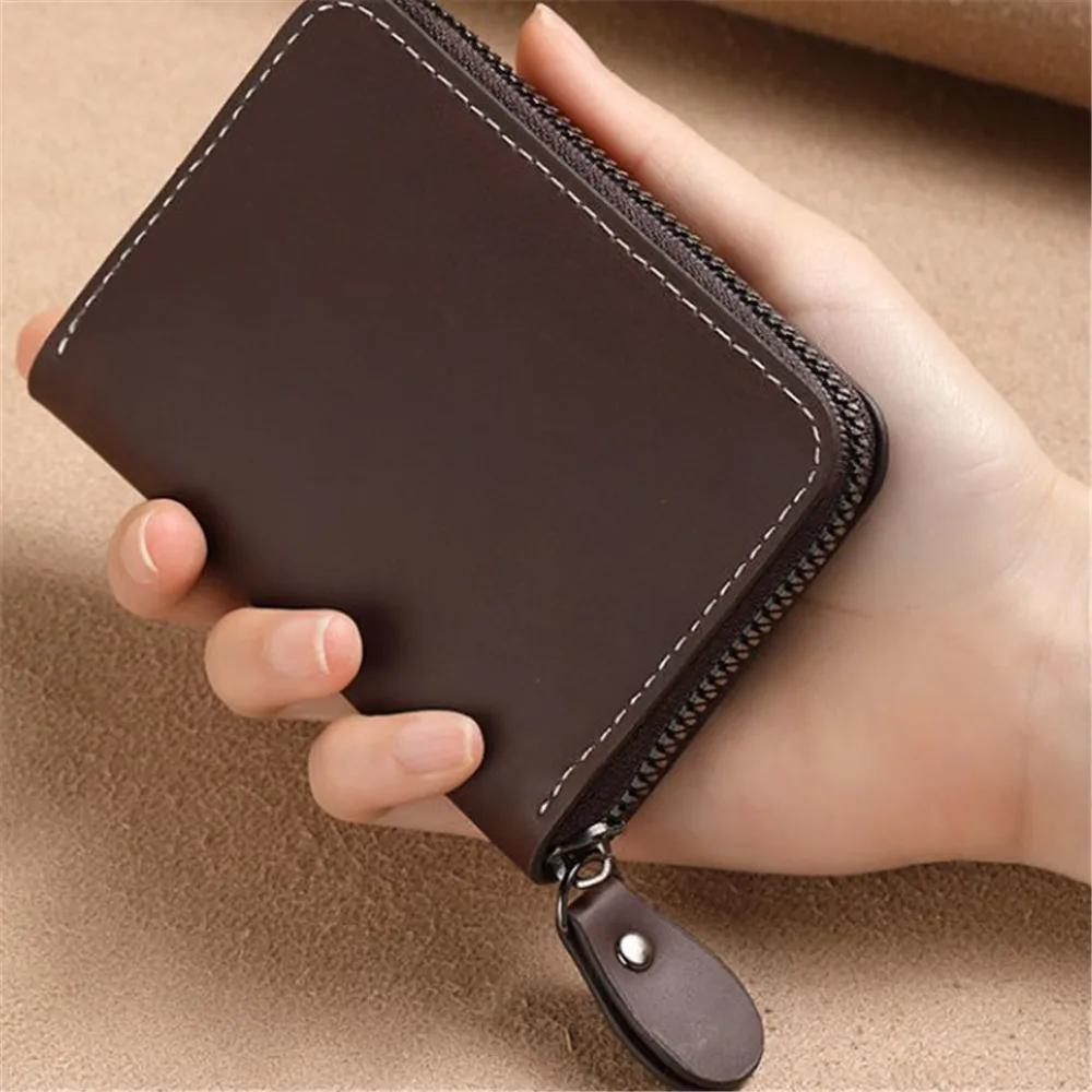 ID Credit Bank Card Holder Wallet Luxury Brand Men Anti Rfid Blocking Protected Slim Pu Leather Pocket Case Purse Wallet CardBag