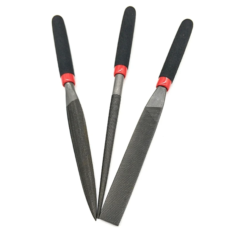 3pcs 3x118mm Flat Triangle Round File Diamond Needle File Set For Grinding Filing Steel Glass Stone Metal Hand DropShipping