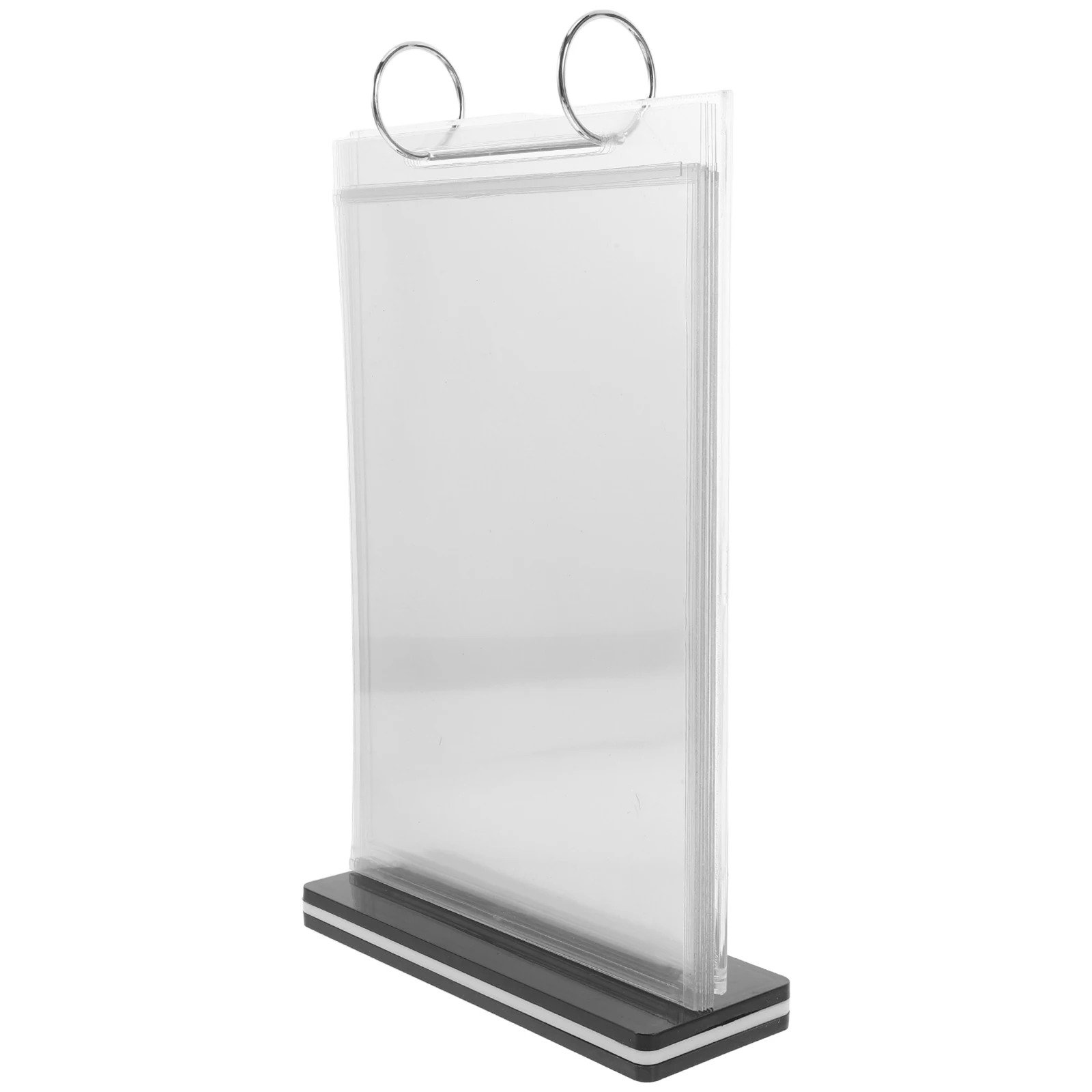 Flip Page A5 Acrylic Display Stand 6 Pages Transparent Menu Sign Holder Restaurant Table Card ganizer Paper Label Stand