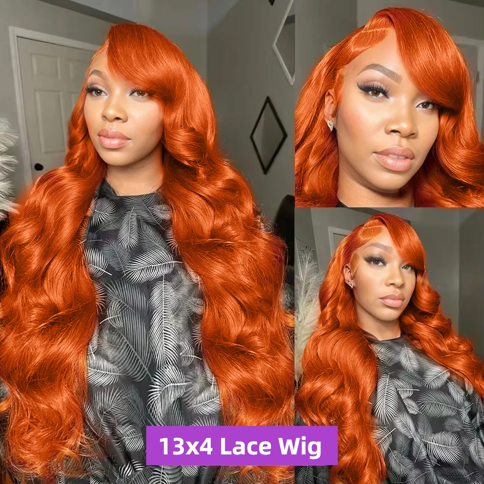 Linktowig Ginger Human Hair Wig Body Wave Orange Ginger Hd Lace Wig 13x6 Human Hair 13x4 Lace Frontal Colored Human Hair Wigs