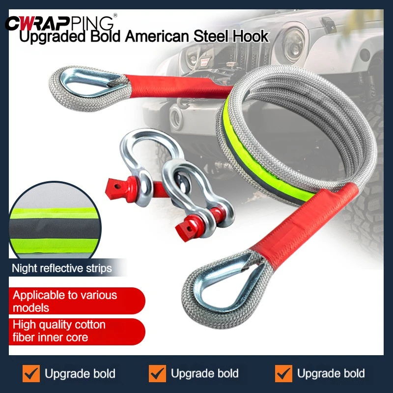 

Буксировочный трос для автомобиля. Буксирный трос для внедорожников. 20 тонн спасательного троса. Модернизированная версия, яка надежный, износостойкий для автомобильных аксессуаров.