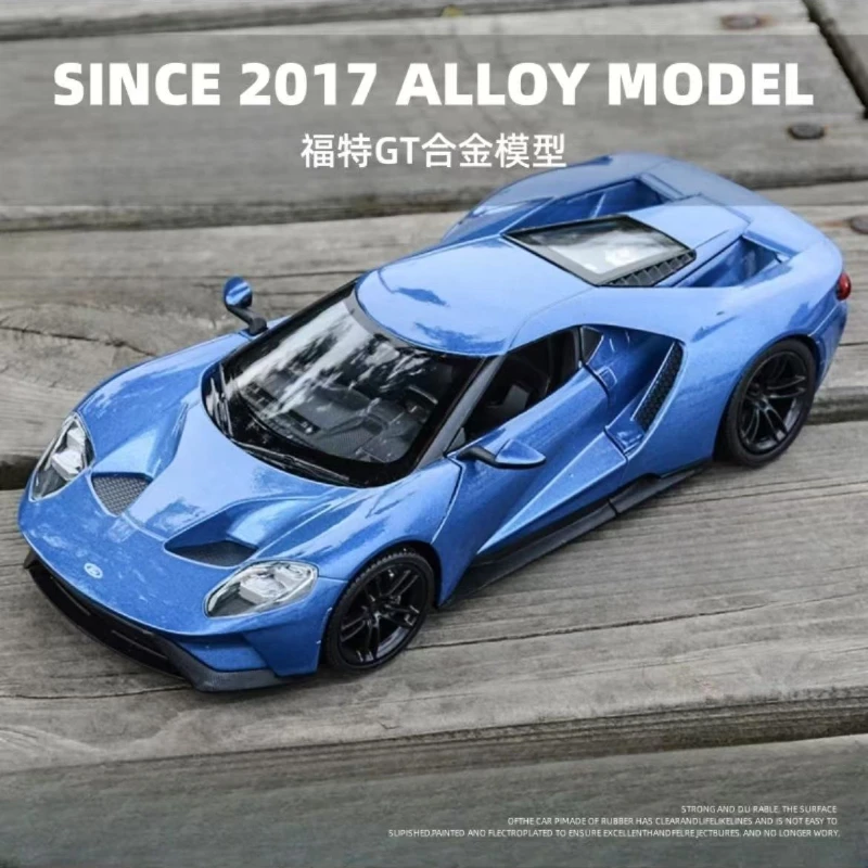 WELLY 1:36 2017 Ford GT AlloyกีฬารถจําลองDiecastโลหะของเล่นรถคอลเลกชันของเล่นเด็กของขวัญ