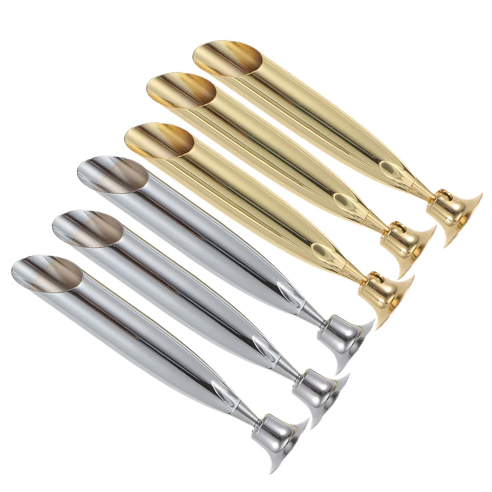 

6pcs Vintage Round Metal Pen Holder Base Insertion Stand For Dip Quill Pens Desktop Office Supplies Assorted Colors Single Pen