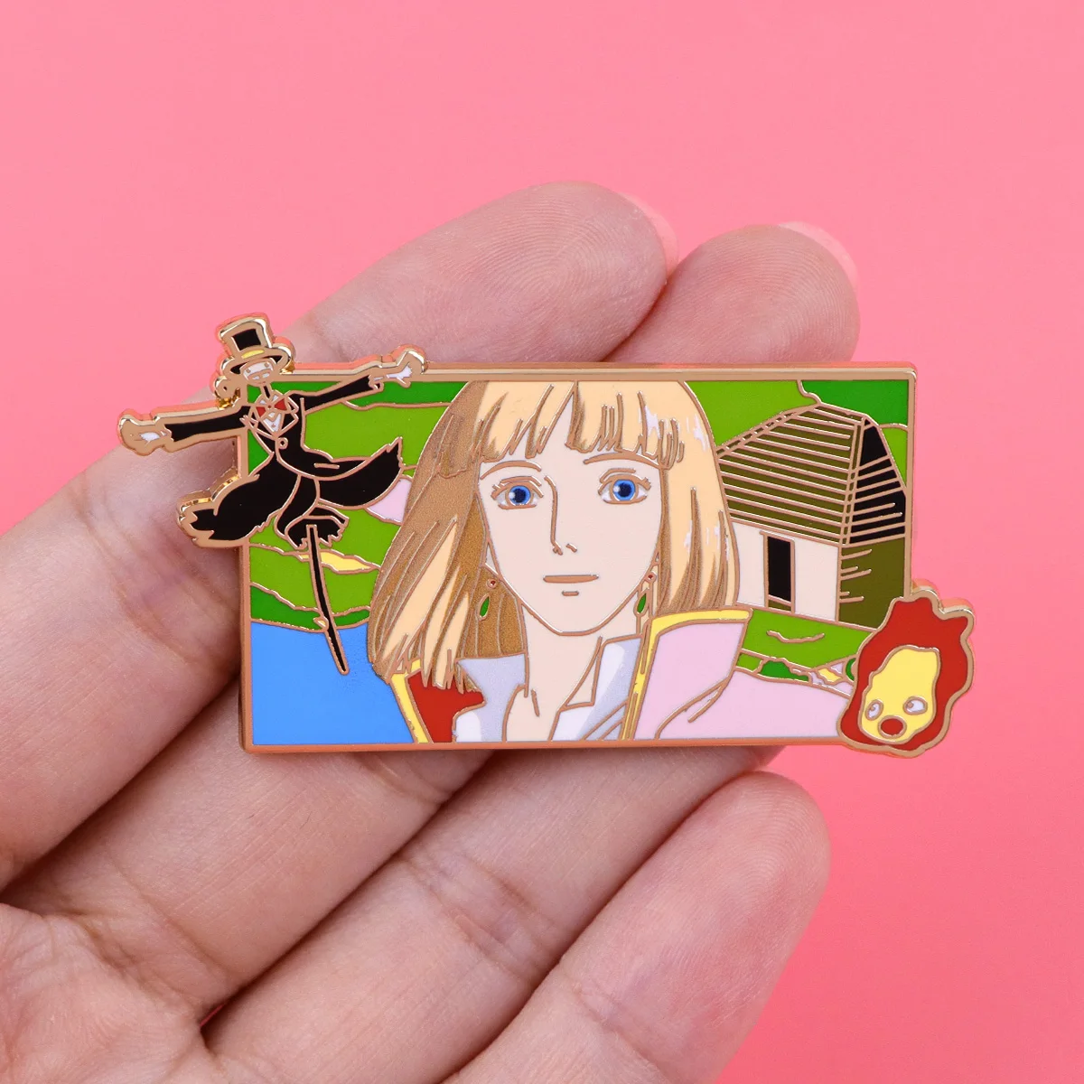 Cute Fire Enamel Pins Anime Movie Brooches Badges for Backpacks Jackets Hats Retro Collection Gifts Cosplay Accessories view 6