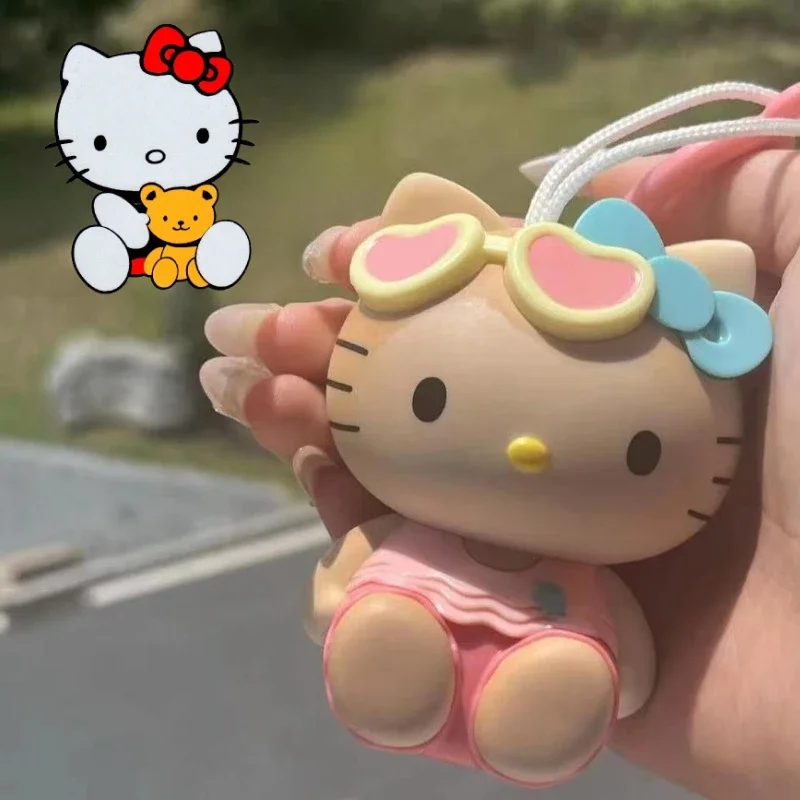 

Брелок в стиле аниме Sanrio Hello Kitty Kawaii Will Tan, изменение цвета, вешалка для сумки с изображением кота, мультяшный шарм, подвеска, украшение, подарок