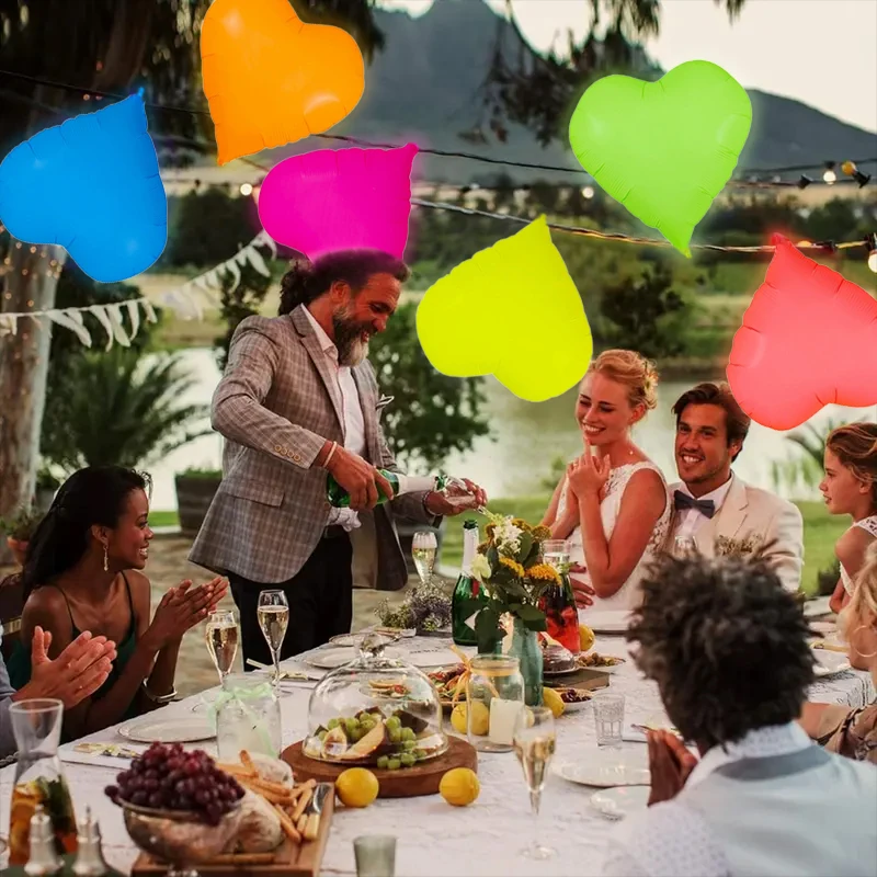 18 Zoll Neonballon Herzförmiger Neon-Leuchtballon für Nachtlicht-Partys, Abschlussfeiern, Geburtstage, Hochzeitsdekorationen – Detail 5