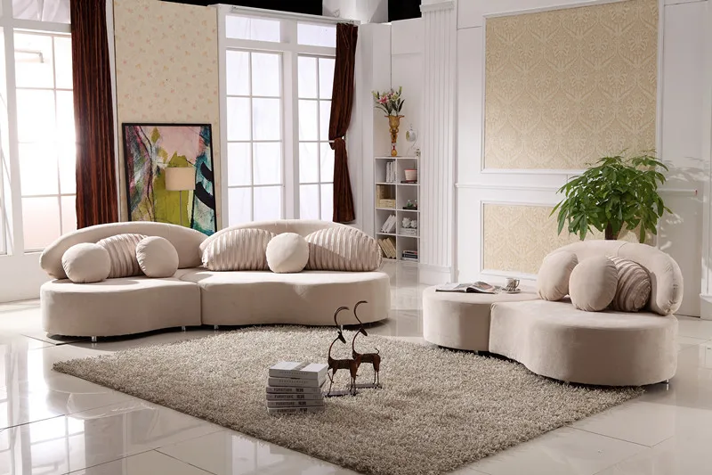 

Изогнутый тканевый диван, скандинавский свет, роскошный персонализированный креативный диван, современный простой круглый диван для гостиной специальной формы