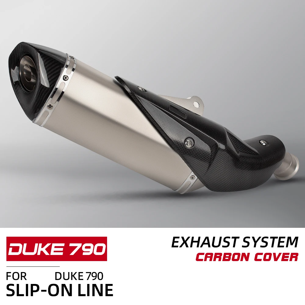 Motorcycle Exhaust Kit Tail Pipe Muffler With Cover Slip On Line For CF MOTO 800NK NK800 Duke790 Duke890 790duke 890duke