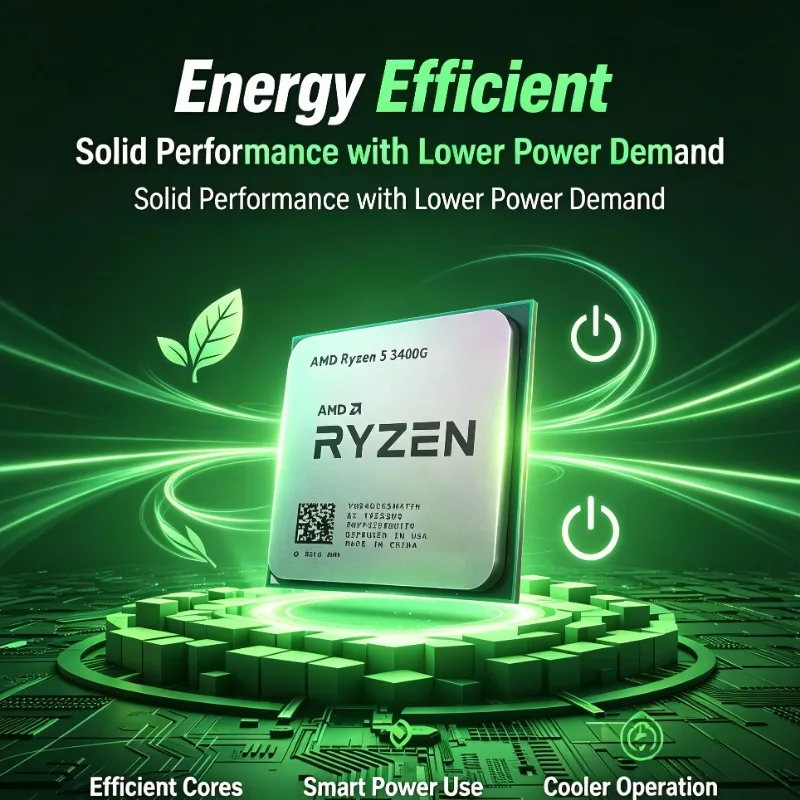 AMD Ryzen 5 3400G 3.7GHz 65W 4C8T APU Radeon Vega 11 Graphics Socket AM4 CPU Processor Tray