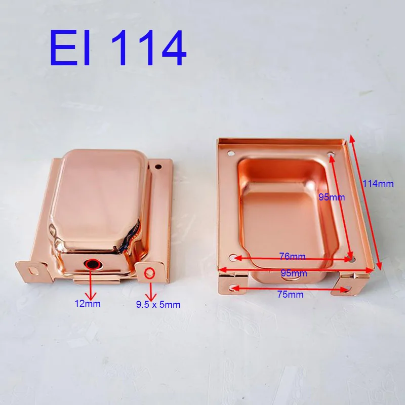 2PCS Transformator Abdeckung EI57/66/76/86/96/105/114/133 Vertikale Ende Glocken Wanten Eisen Schilde Induktor Metall Schutzhüllen – Detail 7