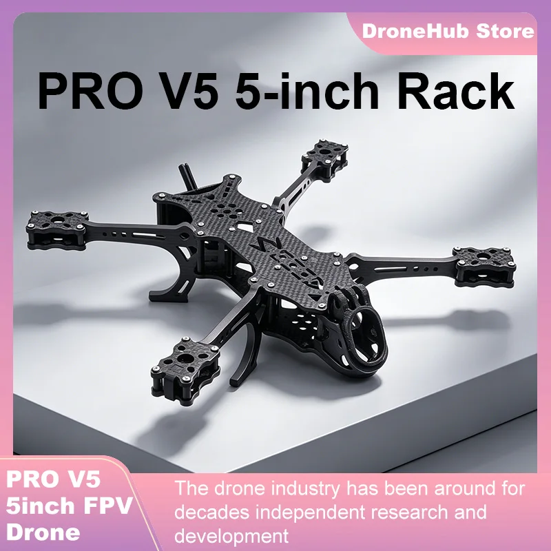 B-CUBE PRO V5 5inch FPV Drone Frame Kit Carbon Fiber Racing Quadcopter Optical Flow M10 GPS INAV Beatflight H743 Flight Control