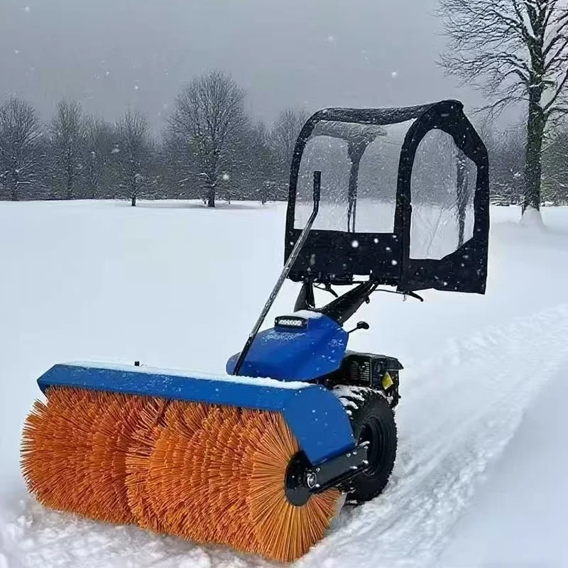 Spazzaneve invernale ad alta efficienza a spinta manuale con estensioni ad ala e forma di lama variabile in vendita