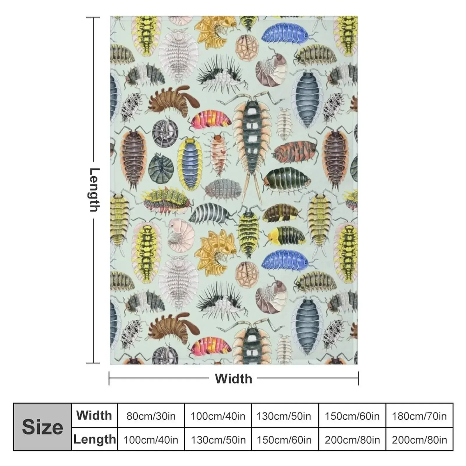 Crazy Isopod Pattern- Aqua Throw Blanket blankets ands Bed Luxury Brand Weighted Blankets