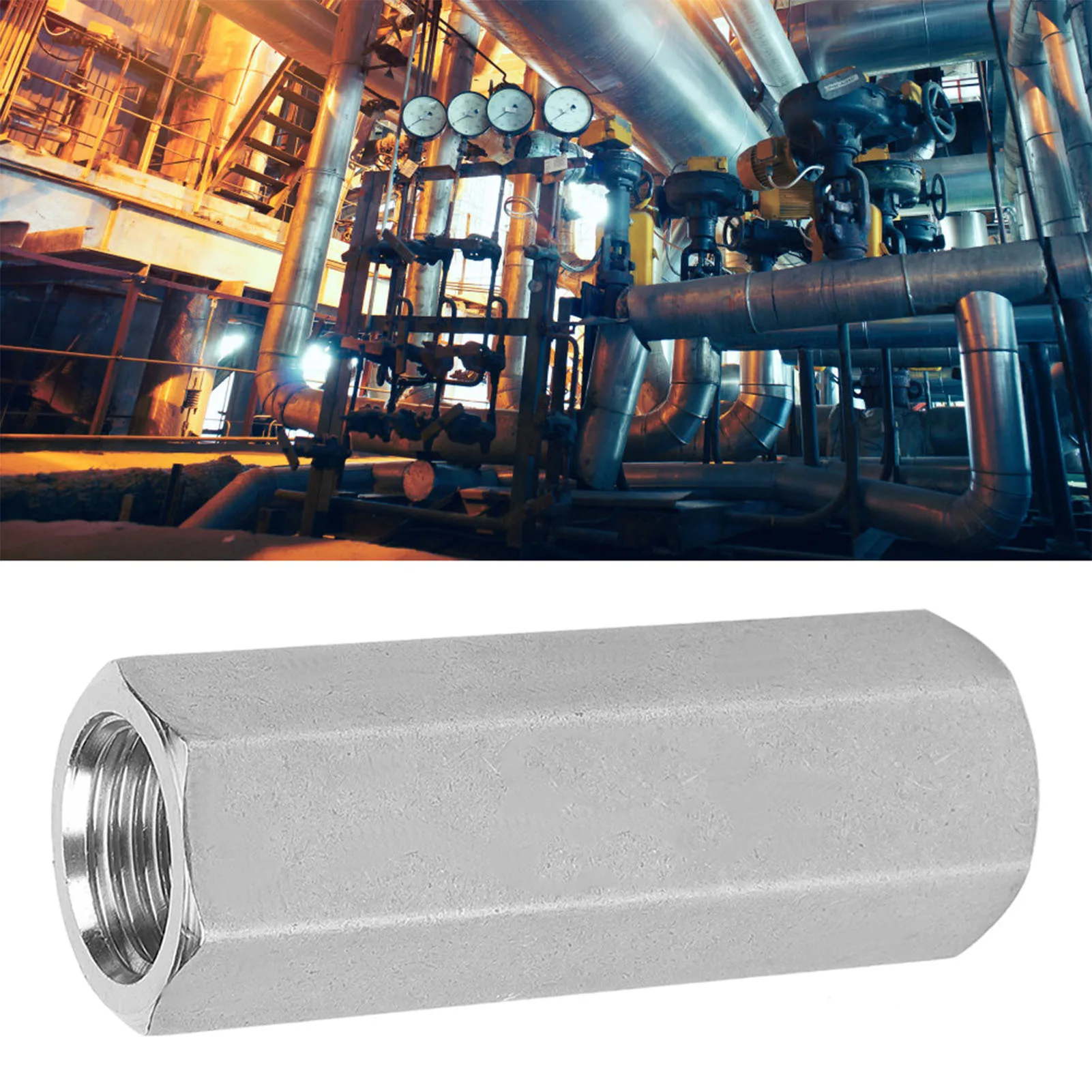 สแตนเลสสตีล Hex BSPP หญิงด้าย One Way Air เช็ควาล์วสําหรับท่อน้ํา (3/8in)