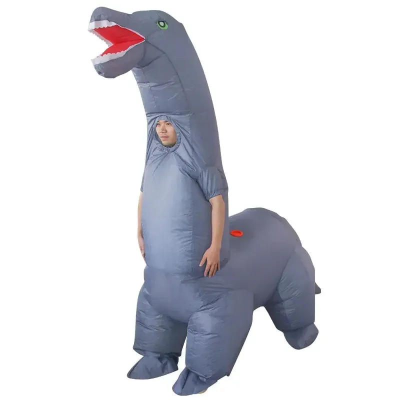 2025 yiyi 2024 New Inflatable Dinosaur Adult Diplodocus Dino Costume Blow Up Halloween Costumes for Adults Height 150-19