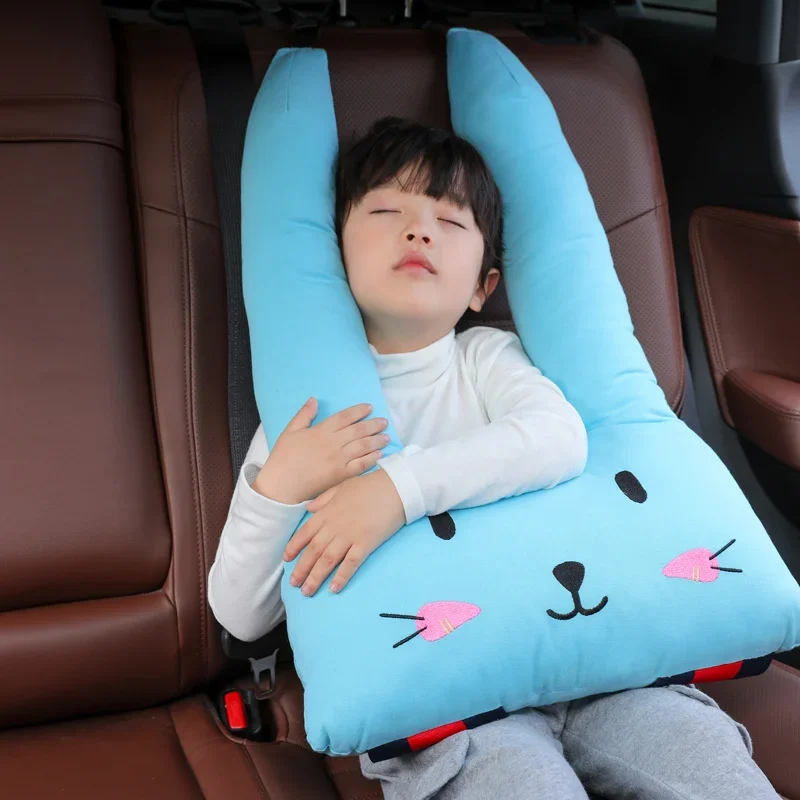 Sleeping Artifact Kids Neck Cushion Cartoon Neck Head Support Car Pillow Cover Baby Safety Belts Pillows Neck Pillow Cute Animal