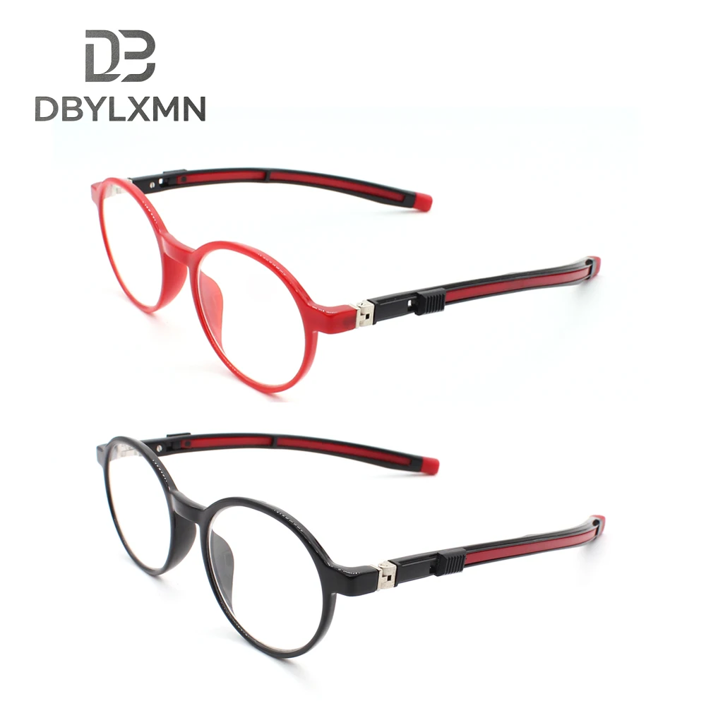 DBYLXMN 2 PCS Magnetic Retractable Lanyard Reading Glasses for Men Women Round Presbyopia Eyeglasses For Cooking Walking Sports