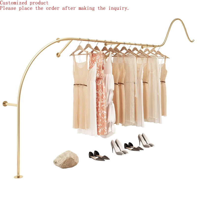 

Best Seller Vintage Clothing Store Display Rack Garment Metal Stainless Steel