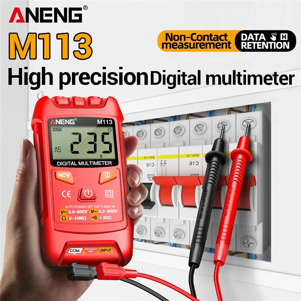 ANENG Mini Digital Multimeter Voltmeter Professiona 1999 Counts AC DC Voltage NCV Induction Multifunctional Electrician Repair