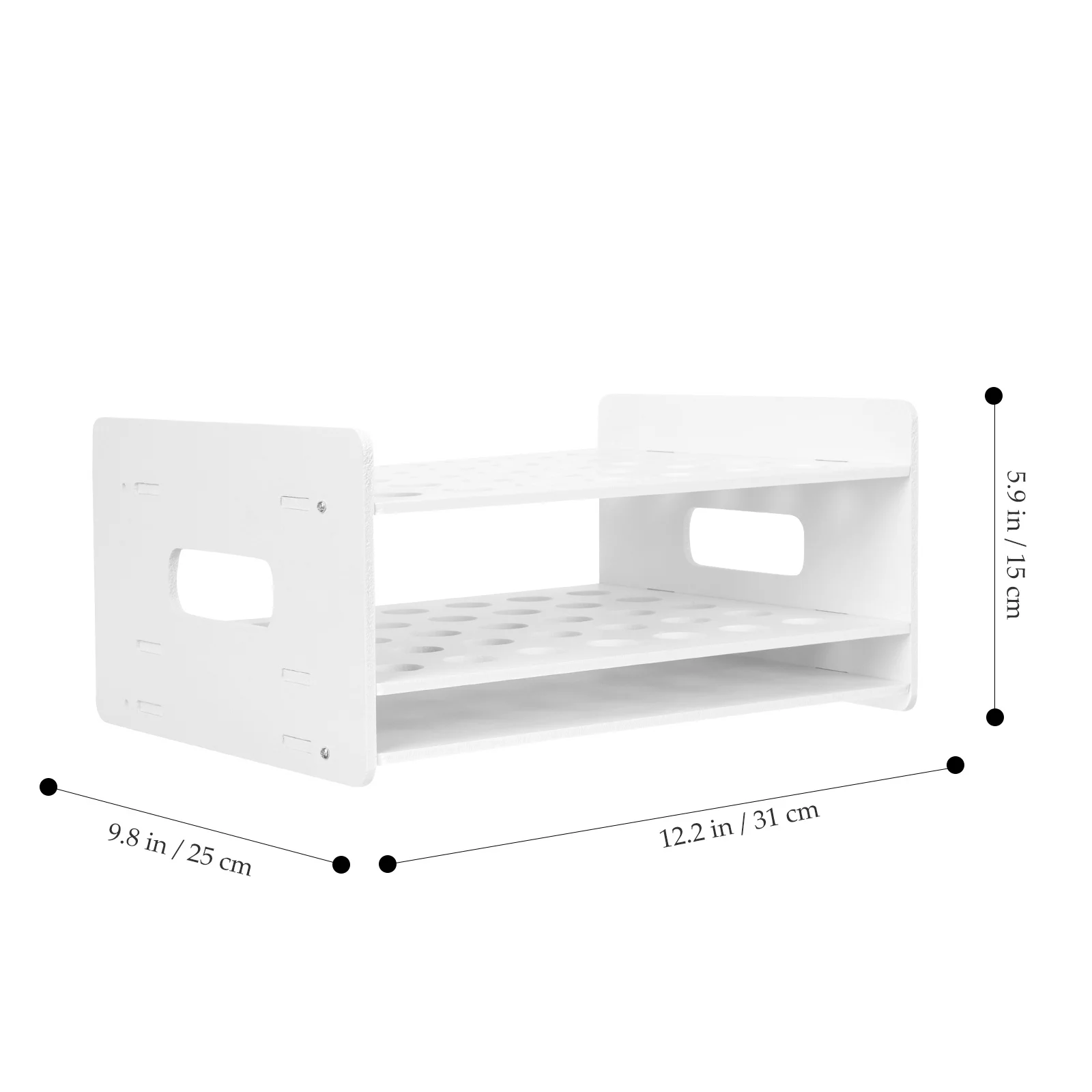 Wooden Scissors Storage Rack Multi-Functional Art Scissors Holder 35 Holes Desktop Organizer Test Tube Display Rack School