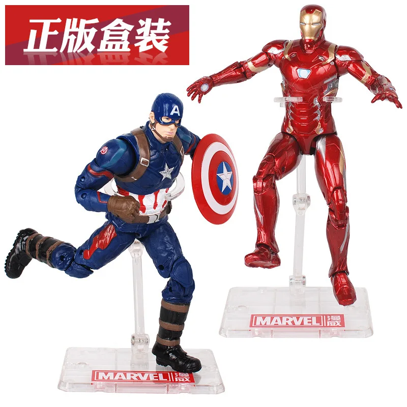 Genuine Zhongdong Toy Marvel Avengers League 4 Spider Man Iron Man Super Mobile Model Bracket Version Handmade