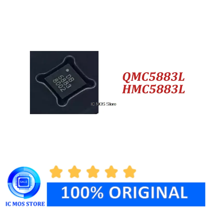 

5PCS HMC5883L chip QMC5883L package LCC16 L883 5883 3-axis magnetic field sensor