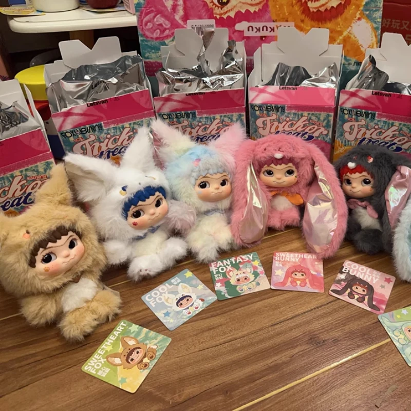 Officially Licensed MINISO WAKUKU Rabbit & Fox Series Blind Box Figurine Ornaments Plush Toy Surprise Box Anime Mystery Gifts
