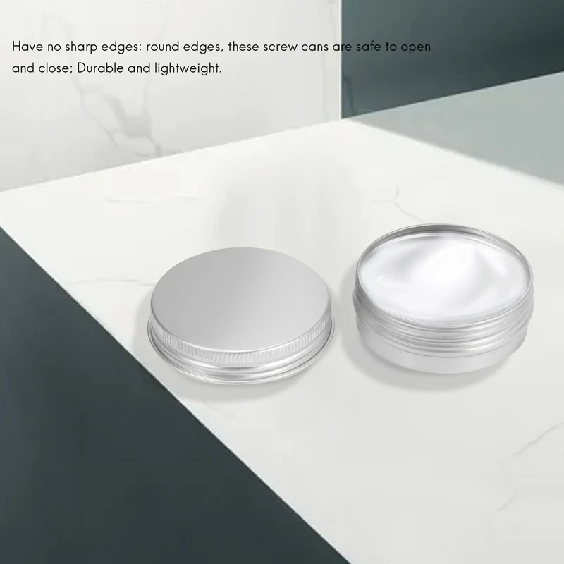 Упаковка SANQ из 40 круглых алюминиевых банок с завинчивающейся крышкой - алюминиевая завинчивающаяся крышка, круглая жестяная бутылка-контейнер