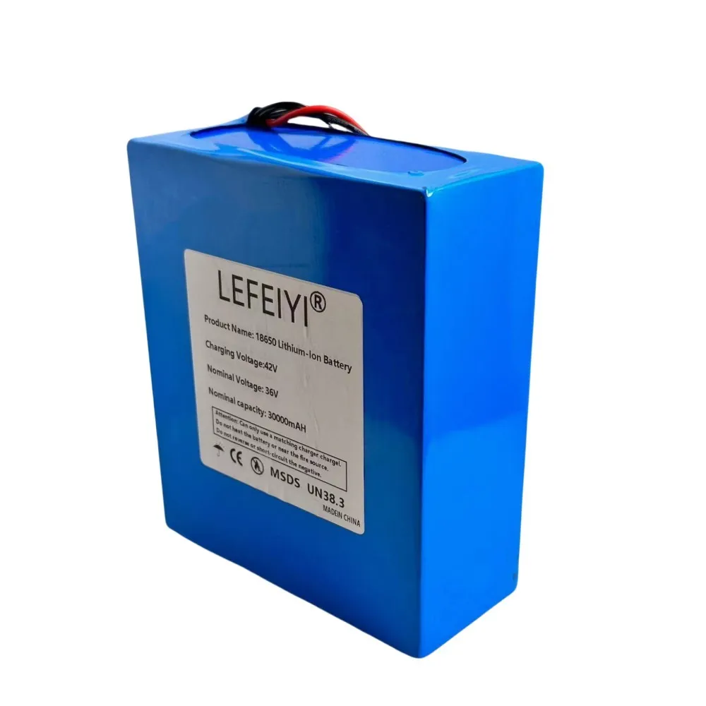 18650 10S8P 36V 30000mAh 500-1000W lithium-ion battery pack, suitable for electric scooters electric vehicles, bicycles with BMS