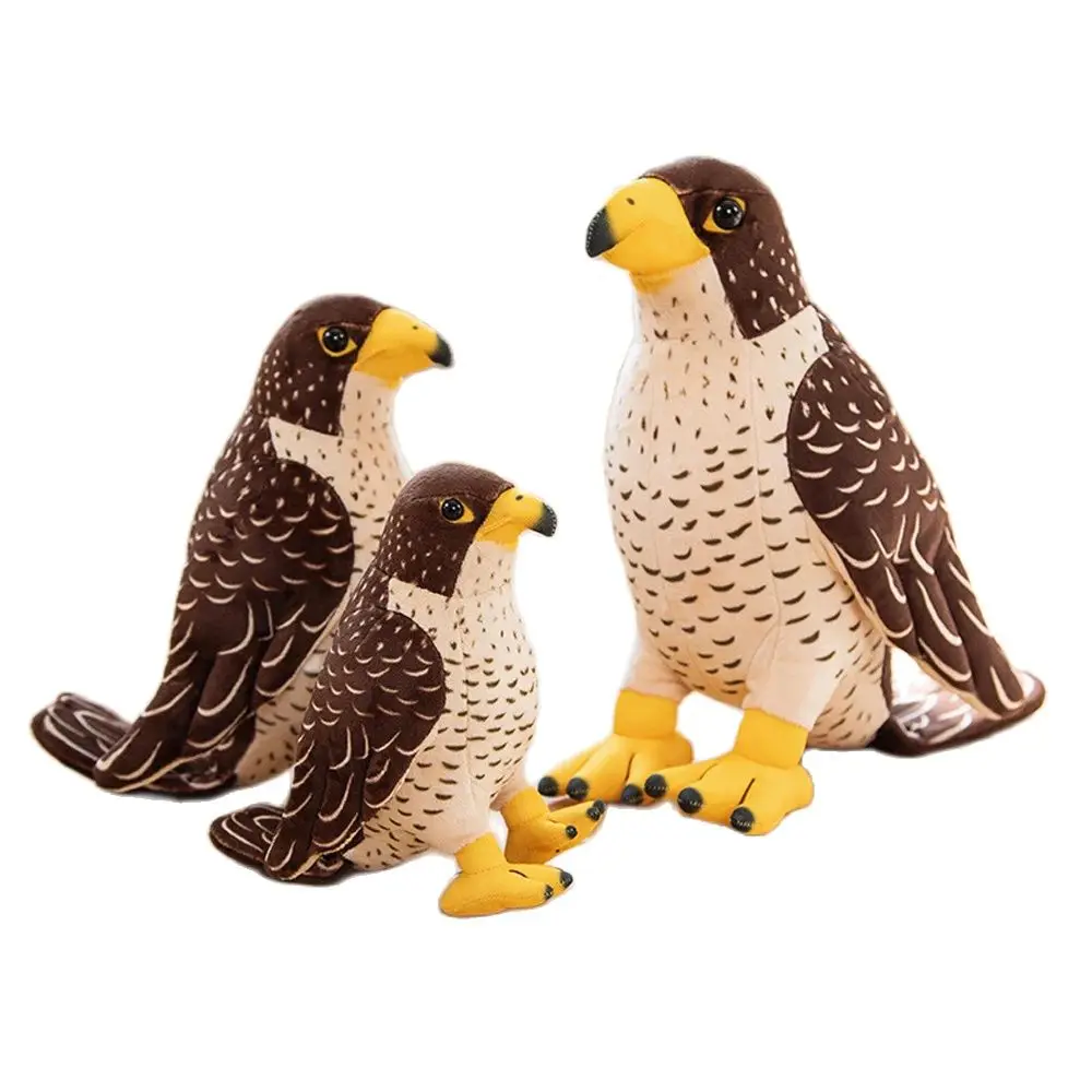 Simulated Hawk Eagles Birds Plush Toys Stuffed Funny Cartoon Seagull Animal Dolls Smoth Feathers Toys House Decor Birthday Gifts