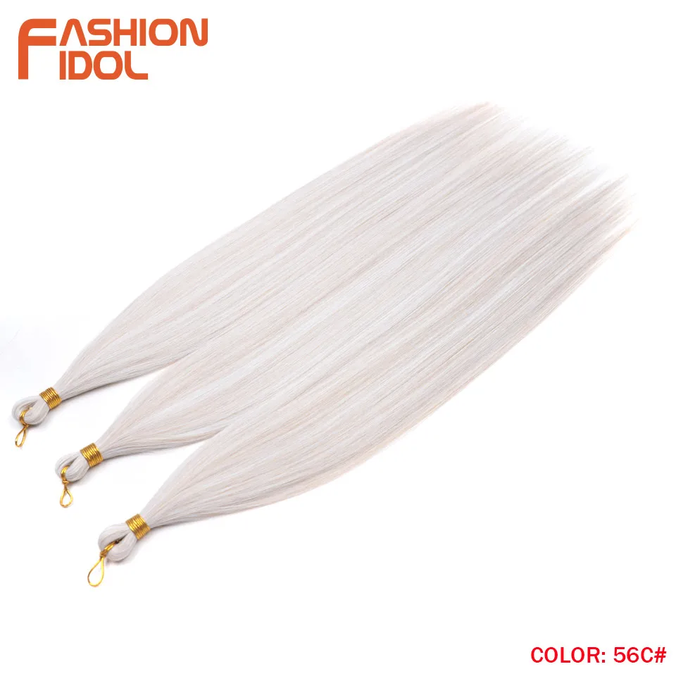 Ariel glattes Haar Bündel häkeln Zöpfe Haar synthetische 28 Zoll 3 Stück Flechten Haar Ombre blonde Yaki häkeln Haar verlängerungen – Detail 7