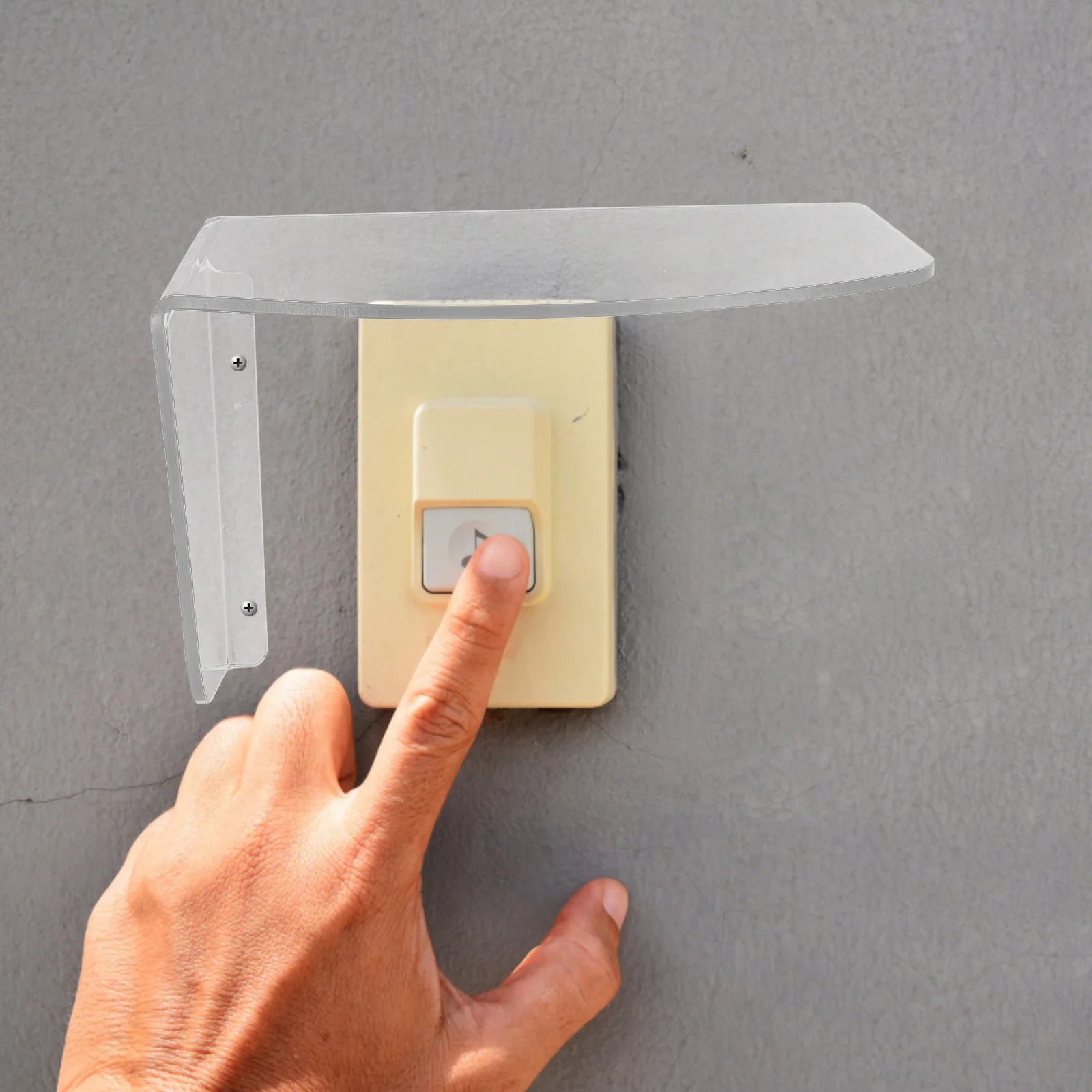 

1pc Waterproof Rain Cover For Door Access Controller Electronic Lock Protection Outdoor Doorbell Cover Multifunctional Acrylic