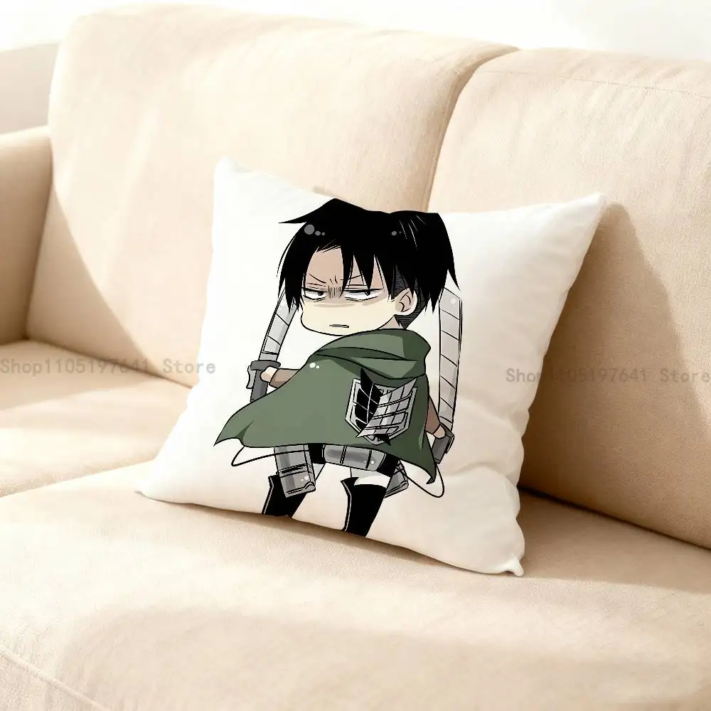 

Anime L-Levi AckermanS Pillow Case For Sofa Decor Car Office Room Printing Cushion Cover Decorations and Protector