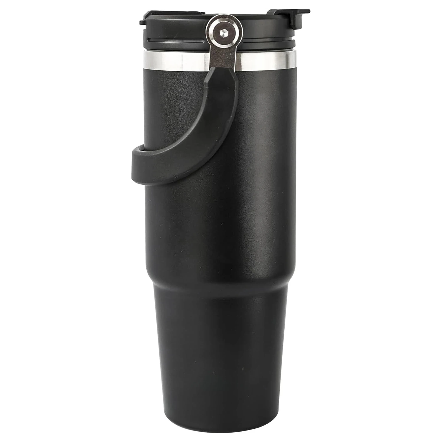 

Reusable 30 oz. Non-Dumping, Leak Proof Vacuum Insulated Water Bottle with Handle and Straw Lid for home, office or car.