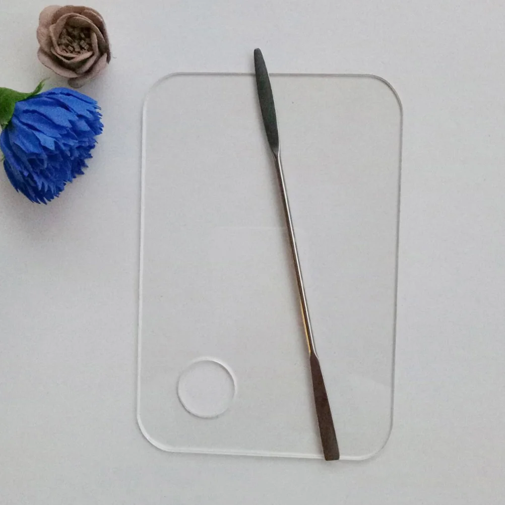 مجموعتان من لوحات خلط المكياج، صينية مزج شفافة وخفيفة الوزن وقابلة لإعادة الاستخدام لظلال العيون وصبغة فنية للأظافر #3