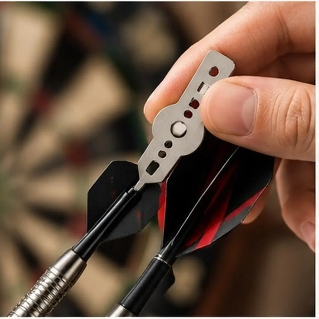 Dart Shaft Installation Tool Stainless Steel Multifunctional Portable Dart Wrench Shaft Tightener Sharpener Repair Tool