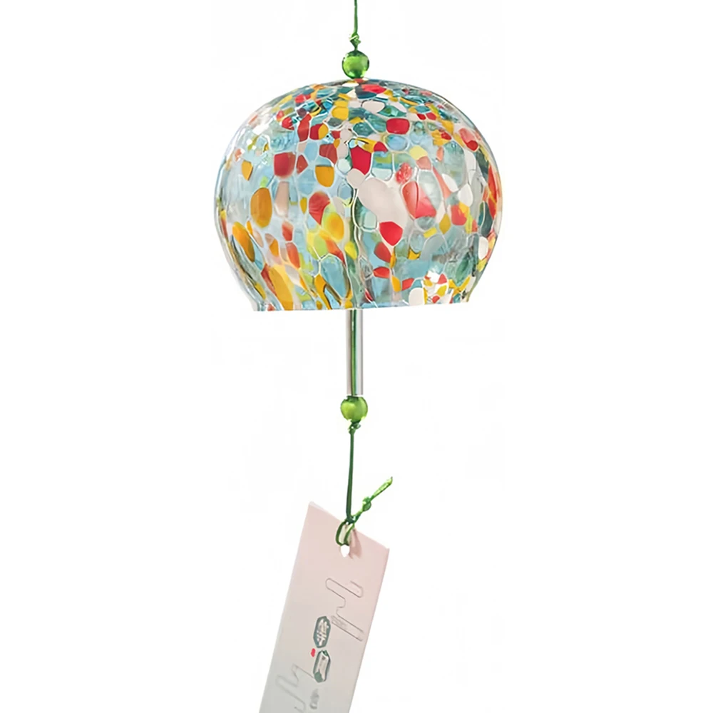 Carillons éoliens en verre rouge japonais, cloches en verre faites à la main, attrape-soleil, cadeau d'anniversaire, de noël et du nouvel an, décorations de jardin pour la maison