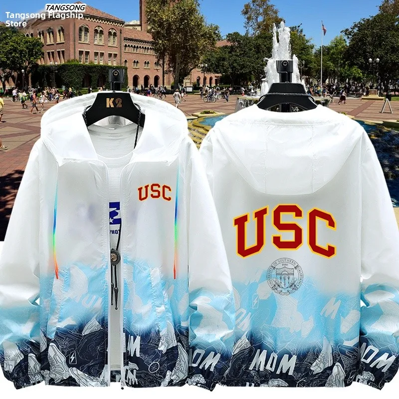 

USC Southern California Ultra-Thin ex Sun Protection Clothing Long Sve Hoodie Jaet Breathable Lightweight Summer Out...