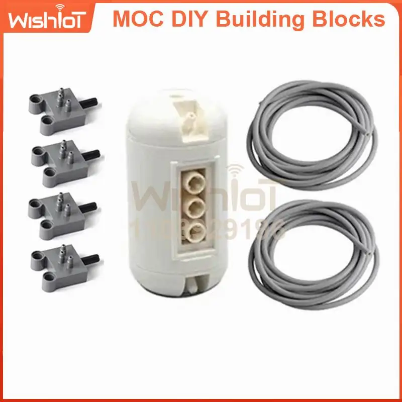 

MOC Технический шланг, воздушный насос, бак, толкатель, переключатель поршня, совместимый с пневматическими деталями legoeds 42043 47225 61904 9641