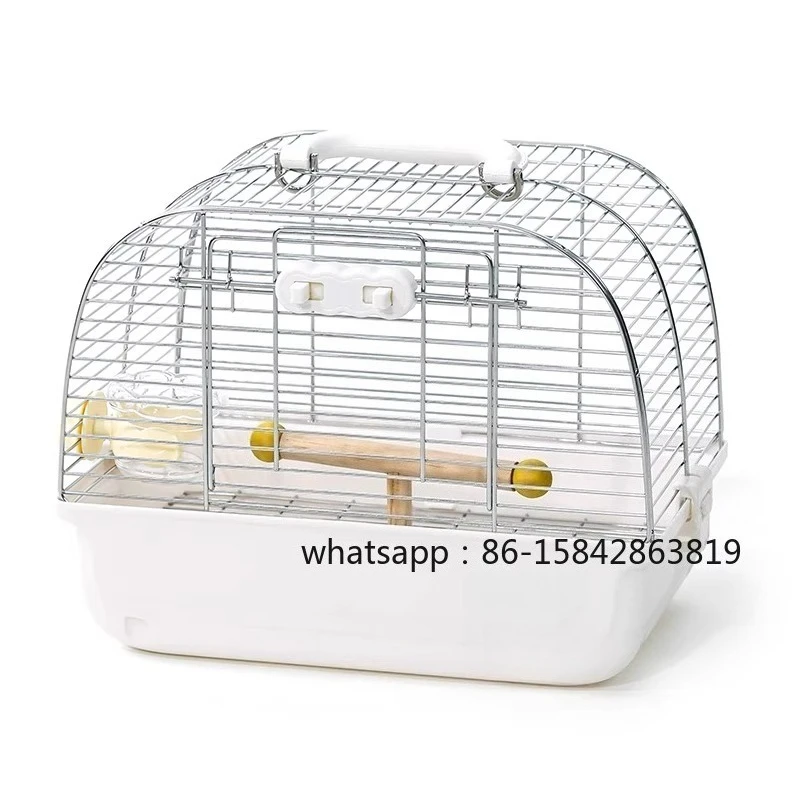 

304 stainless steel parrot outer belt cage gold bear honey bag glider peony bird portable outer cage T30SS