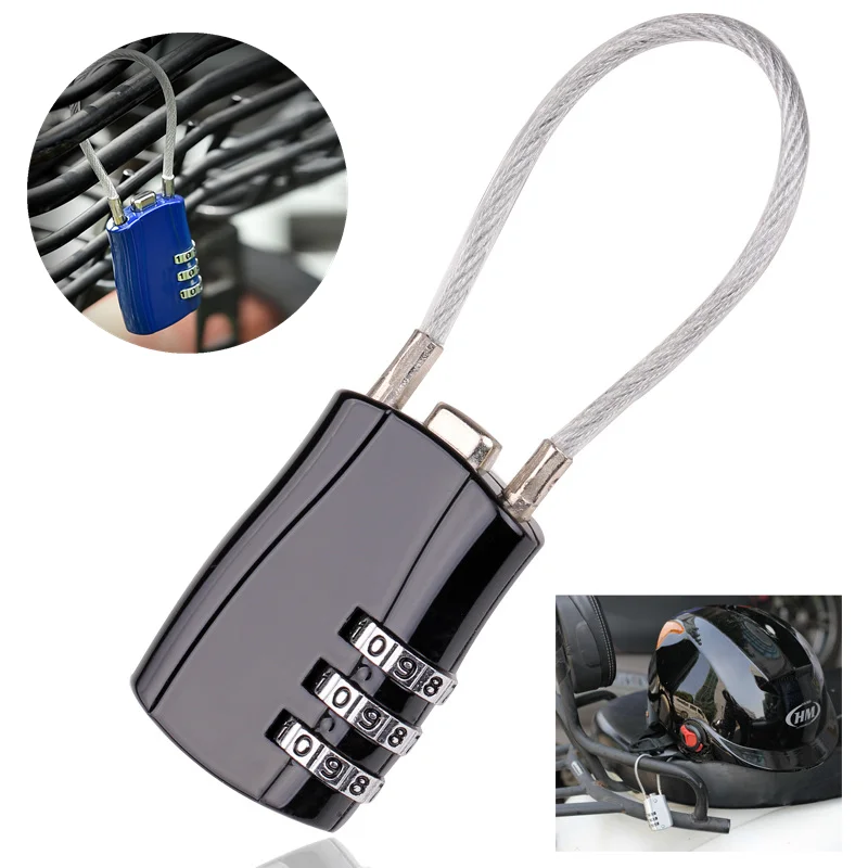 1Pcs 3 Digit Combination High Security TSA Customs Lock Helmet Lock For Backpack Trolley Case Luggage Suitcase Password Padlock