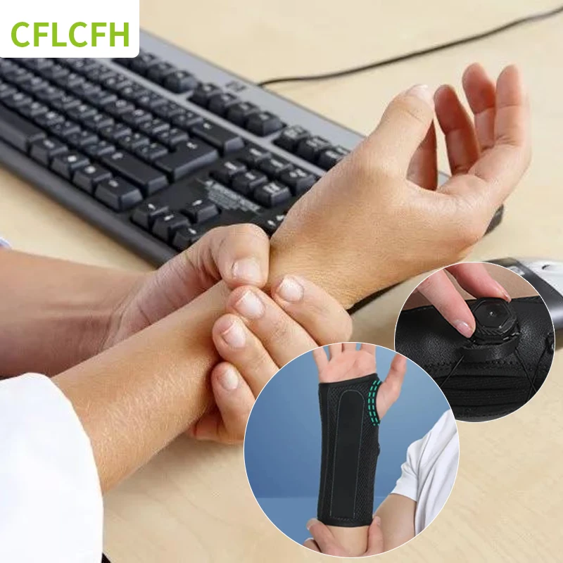 

Wrist Brace Wrist Support Splint Carpal Tunnel Hand Arthritis Wristband Strap Knobs Adjustable Breathable With Stays Protector