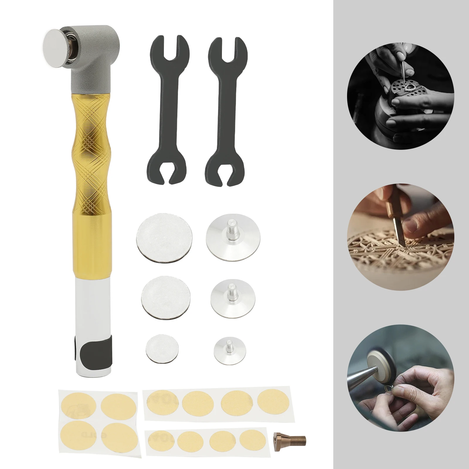 Portable Elbow 90 Degree Handpiece Kit Shaft Grinder Multi-function Handle for Engraving Gold US