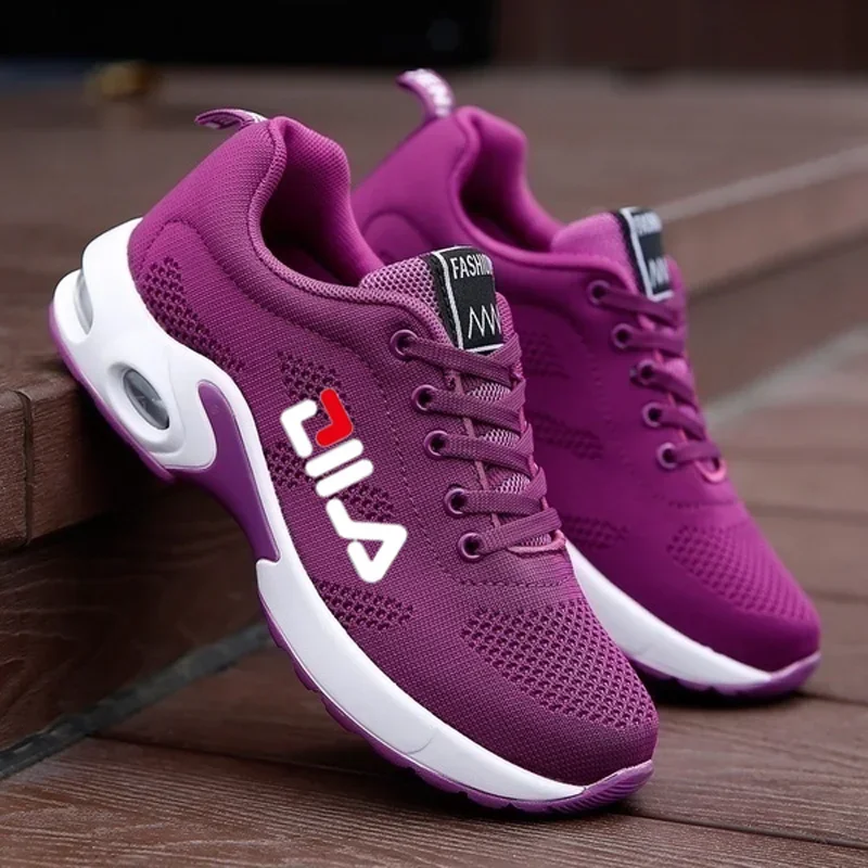 New Running Shoes Ladies Breathable Sneakers Summer Light Mesh Air Cushion Women's Sports Shoes Outdoor Lace Up Training Shoes image 3