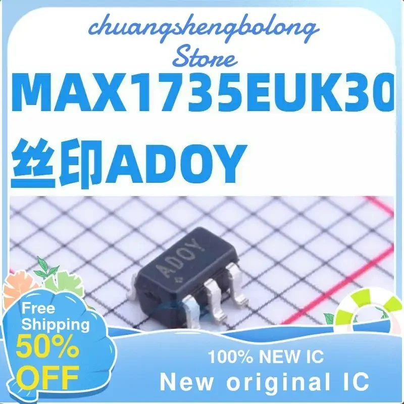 5PCS MAX1735EUK30 MAX1735EUK30 T Linearregler IC MAXIM Chip Siebdruck ADOY SOT-23-5