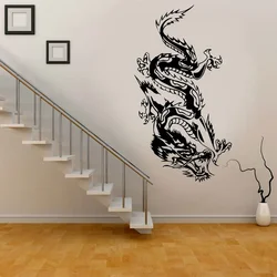 Sticker Decal Vinyl Car Bike Laptop Bumper Chinese Dragon Decal Mythical Animal Living Bedroom Mural  E528