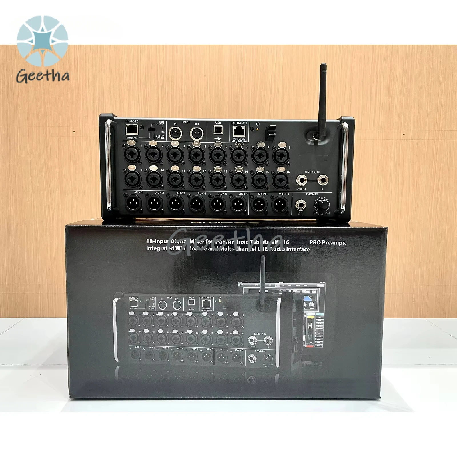 

With A Fan New Version 12/18 Channel Digital Audio Console Mixer 12-Bus Integrated WiFi Module/USB Stereo Recorder