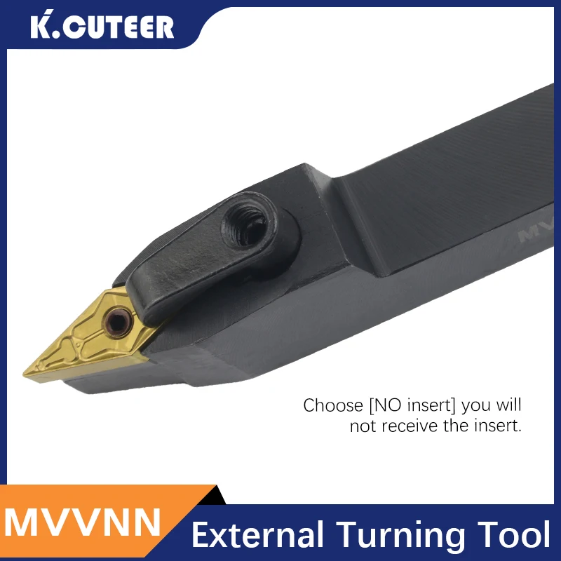 1pc MVVNN1616K16 MVVNN2020K16  MVVNN2525M16 External Triangul Turning Tool Holder VNMG16 Carbide Inserts Lathe Cutting Tools Set